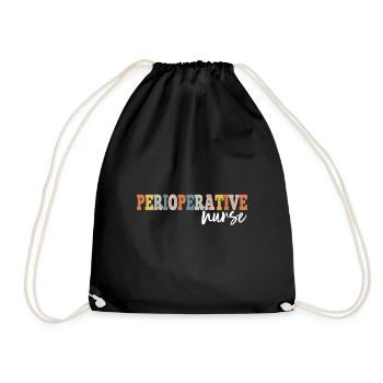 Perioperative Nurse Registered Nurse RN LPN - Drawstring Bag - black - Front