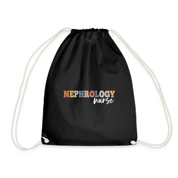 Nephrology Nurse Dialysis Nursing RN - Drawstring Bag - black - Front