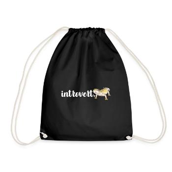 Leopard Gecko Reptile Pet Gecko - Drawstring Bag - black - Front