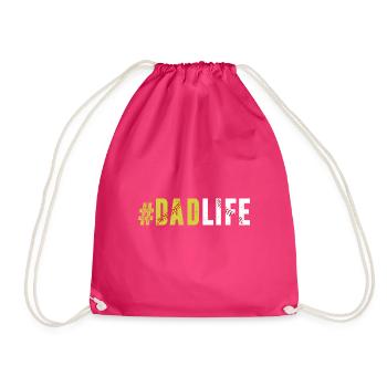 Papa Leben Softball Papa Baseball Sport Liebhaber - Turnbeutel - Fuchsia - Vorne