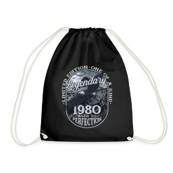Legendary since 1980 - Drawstring Bag - black - Front