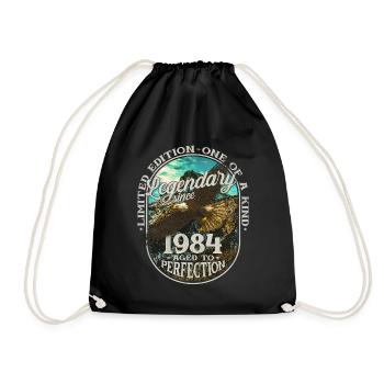 Legendary since 1984 - Drawstring Bag - black - Front