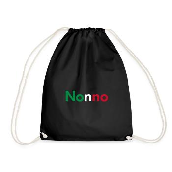 Nonno Italy gift - Drawstring Bag - black - Front