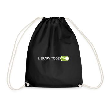 Book Books Funny Saying Gift Read Reader - Drawstring Bag - black - Front