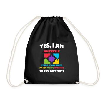 Sensibilisation à l'autisme autistique - Sac de sport léger - noir - Devant