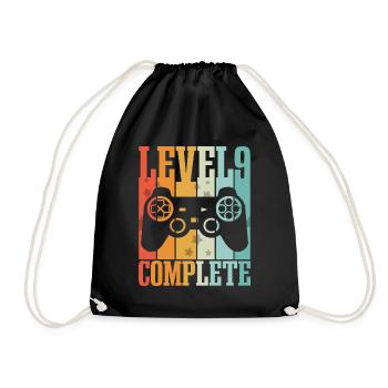 9 Anniversaire 9 Ans Cadeau d’anniversaire pour enfants - Sac de sport léger - noir - Devant