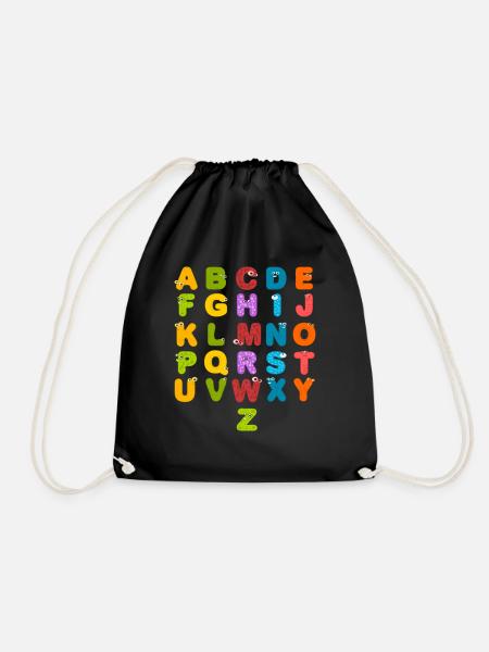 Alphabet - Turnbeutel - Schwarz