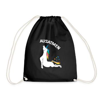 Yoga Licorne Cool Dire Méditation Professeur de Yoga - Sac de sport léger - noir - Devant