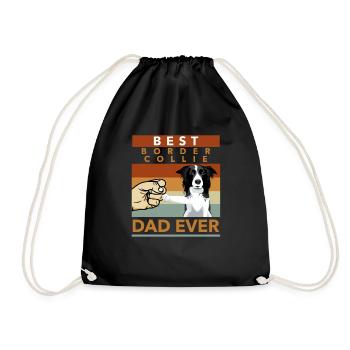 Border Collie propriétaire cadeau chien propriétaire - Sac de sport léger - noir - Devant