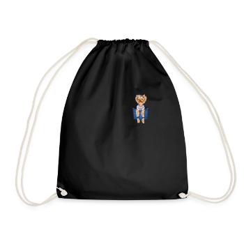 Yorkshire Terrier Bag Yorkie Holder Gift - Drawstring Bag - black - Front