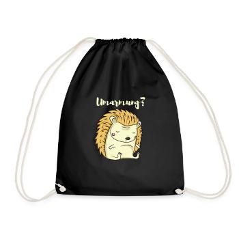 Amoureux du hérisson câlin drôle de motif de hérisson ? - Sac de sport léger - noir - Devant