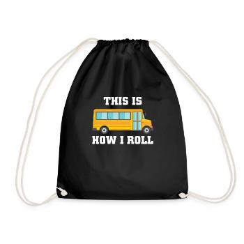 Autobus scolaire Bus Conduite Chauffeur De Bus Chauffeur De Bus Cadeau - Sac de sport léger - noir - Devant