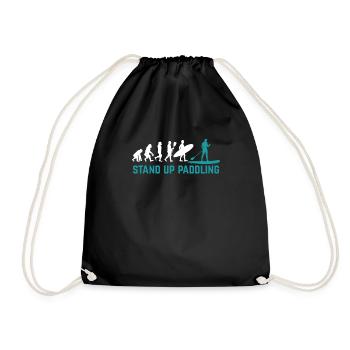 Stand up Paddling Evolution Stand up Paddler sup - Drawstring Bag - black - Front