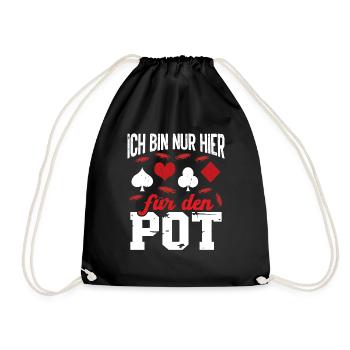 Jetons de poker Étui de poker Joueur de poker de table - Sac de sport léger - noir - Devant