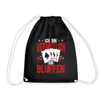 Cartes de poker Étui de poker Jeu de jetons Joueurs de poker - Sac de sport léger - noir - Devant