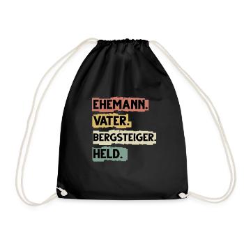 Mountaineering Saying Funny Hiking Saying - Drawstring Bag - black - Front