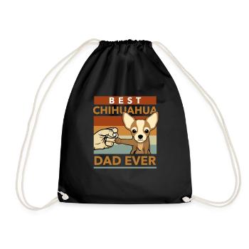 Chihuahua disant papa propriétaire cadeau fête des pères - Sac de sport léger - noir - Devant