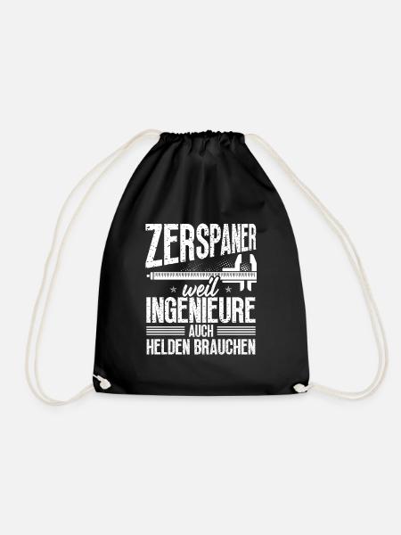 Zerspaner Ausbildung Beruf Zerspanungsmechaniker - Turnbeutel - Schwarz