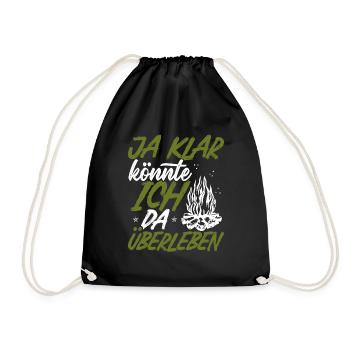 Bushcraft Suvival Équipement Couteau Bushcrafting - Sac de sport léger - noir - Devant