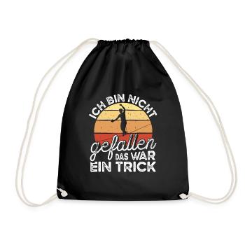 Slaclkine Indoor Set Slacklining Kinder Slackliner - Turnbeutel - Schwarz - Vorne