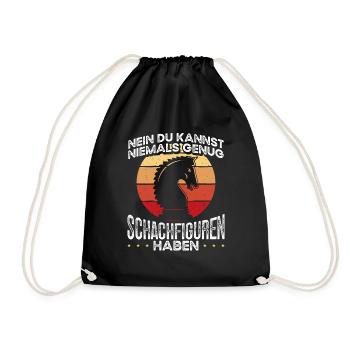 Chess Pieces Board Game Tactics Chess Player - Drawstring Bag - black - Front