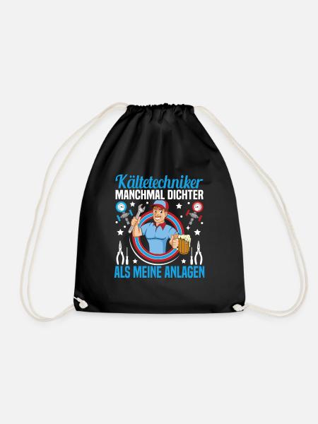 Refrigeration System Technician Air Conditioning Technology Tool - Drawstring Bag - black