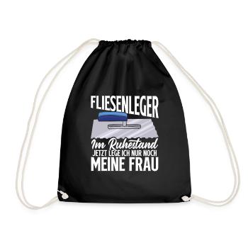 Tile Laying Trainee Silicone Toothed Trowel - Drawstring Bag - black - Front