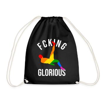 Cool Soccer Player Design Gift - Drawstring Bag - black - Front