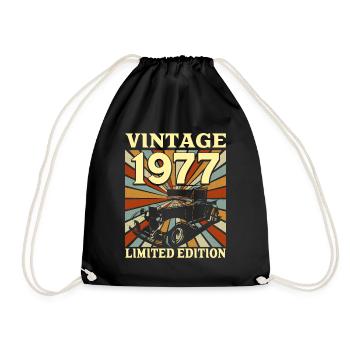 Vintage 45 Ans 1977 45e Anniversaire - Sac de sport léger - noir - Devant