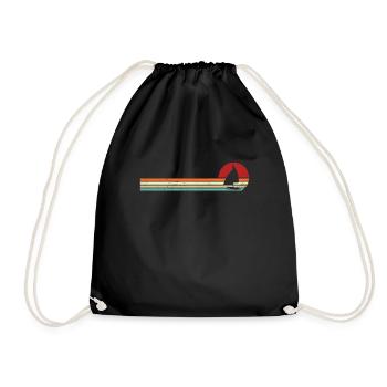 Sailing Yacht Sailor Sailing Ship Vintage - Drawstring Bag - black - Front