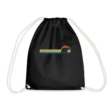 Bear Vintage - Drawstring Bag - black - Front
