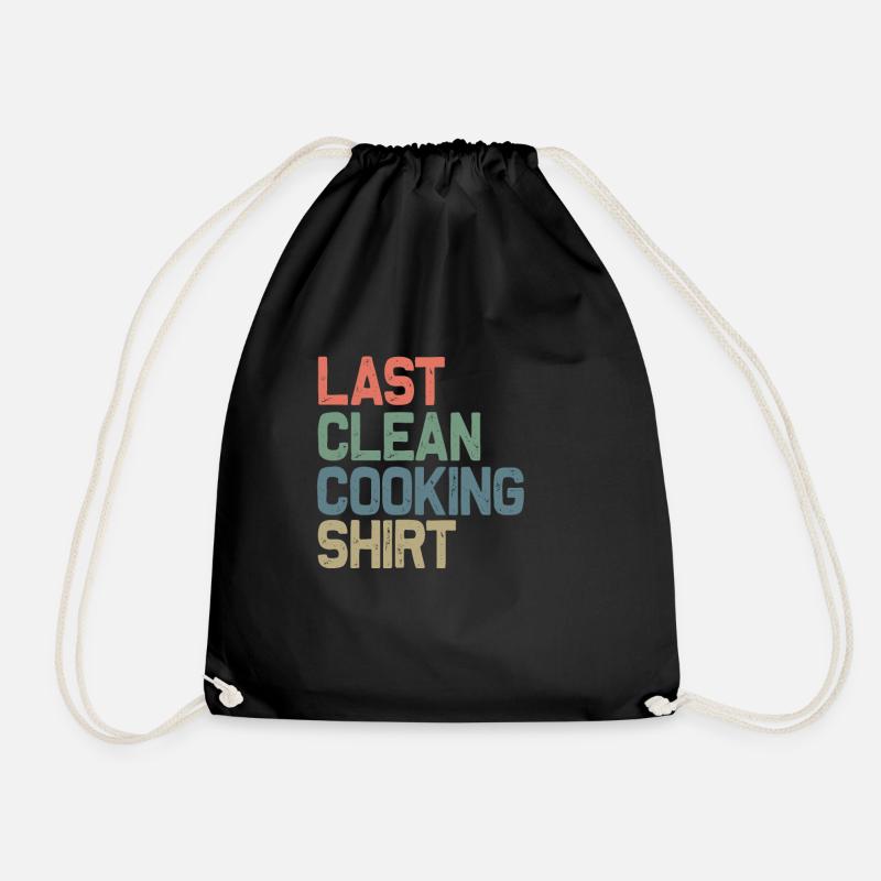Letztes sauberes Kochen Shirt - Turnbeutel - Schwarz