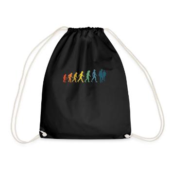Lgbtq Regenbogenflagge Homosexuell Evolution Queer - Turnbeutel - Schwarz - Vorne