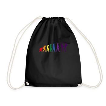 Lgbtq Regenbogenflagge Lesbisch Evolution Queer - Turnbeutel - Schwarz - Vorne