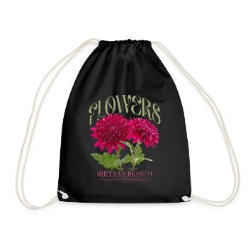 Chrysanthèmes, Chrysanthème, Fleur, Fleurs - Sac de sport léger - noir - Devant