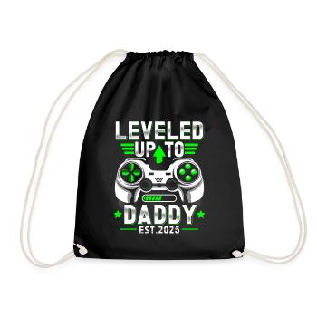 Promoted to dad in 2025 - Drawstring Bag - black - Front