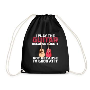 Guitar saying guitarist music dear musician - Drawstring Bag - black - Front