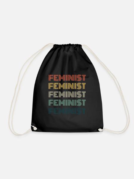 Feminist Geschenkidee Feminismus Frauenpower feme - Turnbeutel - Schwarz