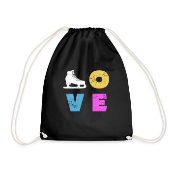 Figure skating - Drawstring Bag - black - Front