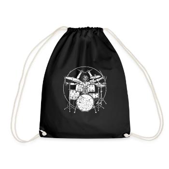 Drums da Vinci Homme de Vitruve - Sac de sport léger - noir - Devant