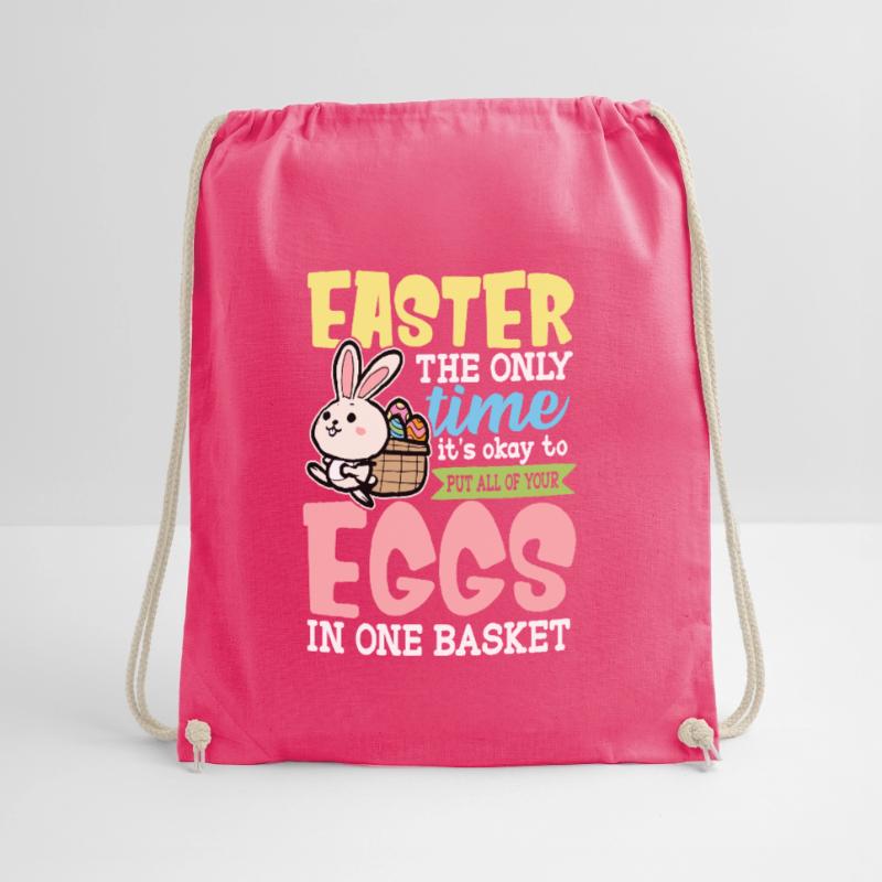 Easter Easter Easter Nest Easter Egg Hunt Drawstring Bag