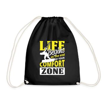 Kitesurfer Comfort Zone Kiten Kiteboard Kiter Kite - Sac de sport léger - noir - Devant
