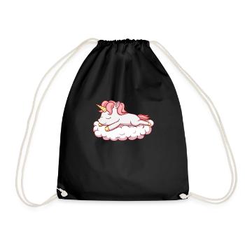 Licorne Licorne Licorne sur nuage - Sac de sport léger - noir - Devant