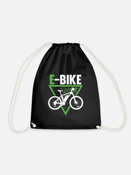 E bike Ebike E-bike - Drawstring Bag - black