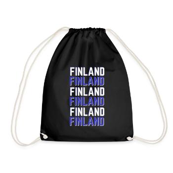 Finnland - Turnbeutel - Schwarz - Vorne