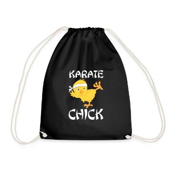 Karate Chick - Turnbeutel - Schwarz - Vorne