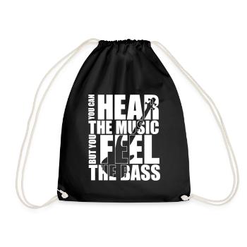 Bass Player gift YOU CAN HEAR THE MUSIC BUT YOU - Drawstring Bag - black - Front