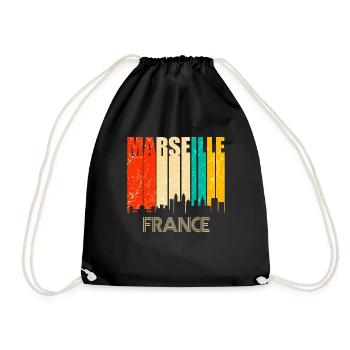 Toits de Marseille France - Sac de sport léger - noir - Devant