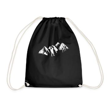 wander wanderer - Drawstring Bag - black - Front