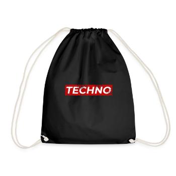 Techno Musik Festival EDM Elektronisch - Turnbeutel - Schwarz - Vorne